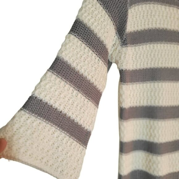 LACE pullover, sweater, longline, scoop neck large sleeve - Picture 2 of 6